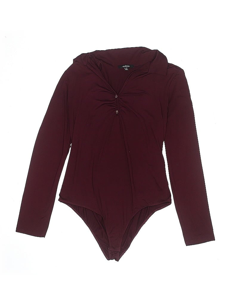 Ambiance Burgundy Bodysuit Size 1X - photo 1