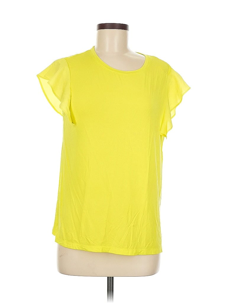 Pre-owned Dkny Active T-shirt In Yellow
