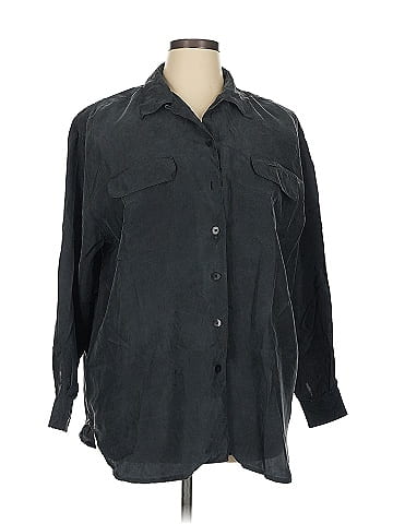 Christie & Jill Black Long Sleeve Button-Down Shirt (view 1)