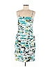 Connected Apparel Print Teal Cocktail Dress Size 12 - photo 1