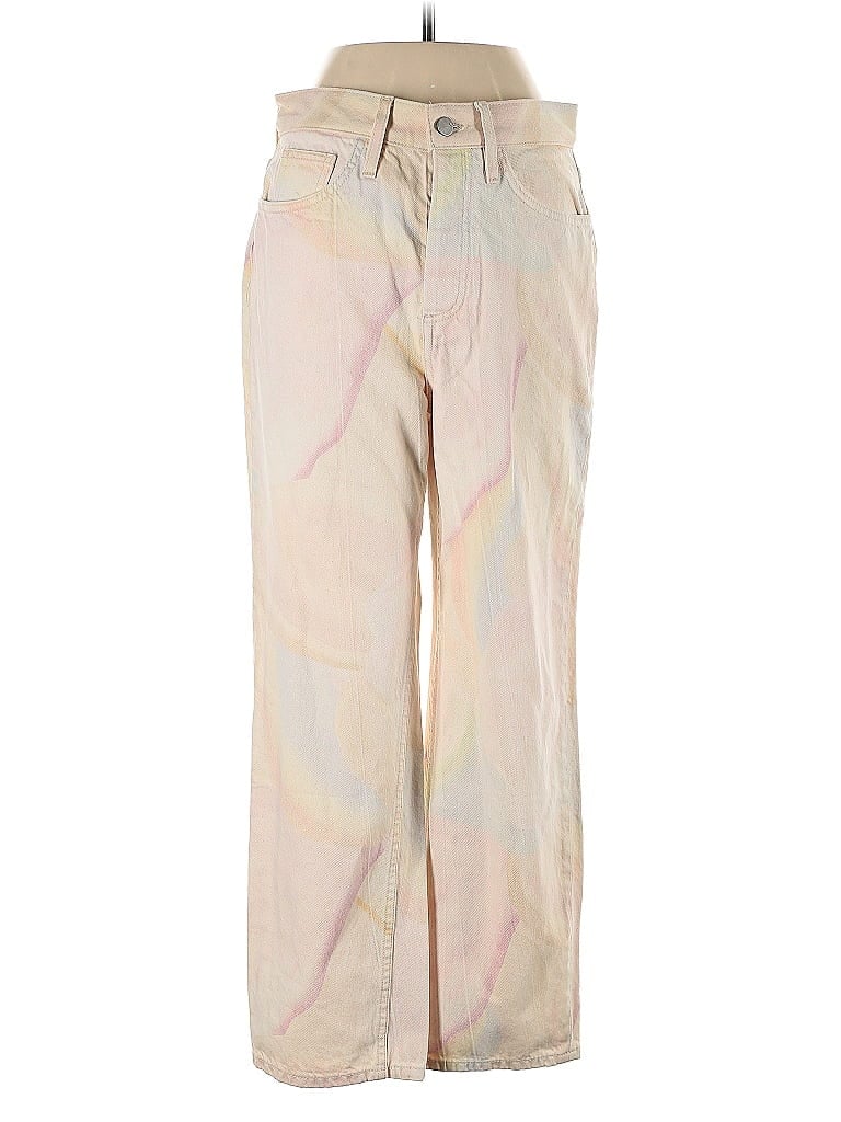 Mara Hoffman 100% Cotton Tie-dye Ivory Yellow Jeans Size 0 - photo 1