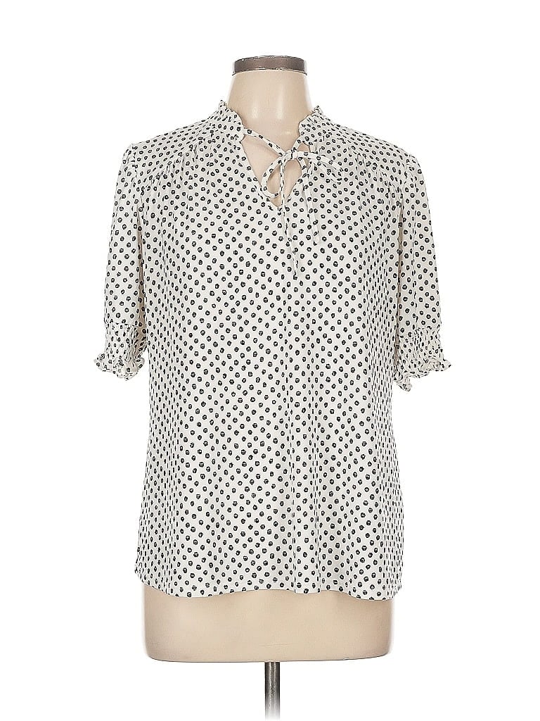 Pre-owned Adrianna Papell 3/4 Sleeve Blouse In White