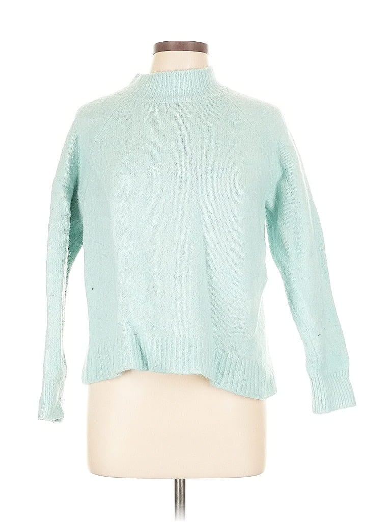 Pre-owned Banana Republic Factory Store Turtleneck Sweater In Blue
