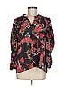 Cupio 100% Polyester Floral Black Long Sleeve Blouse Size M - photo 1