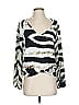 Suzy D 100% Viscose Silver Long Sleeve Blouse Size S - photo 1