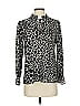 Veronica M. Animal Print Black Long Sleeve Blouse Size XS - photo 1