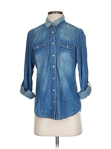 Love Stitch 3/4 Sleeve Button-Down Shirt (view 1)
