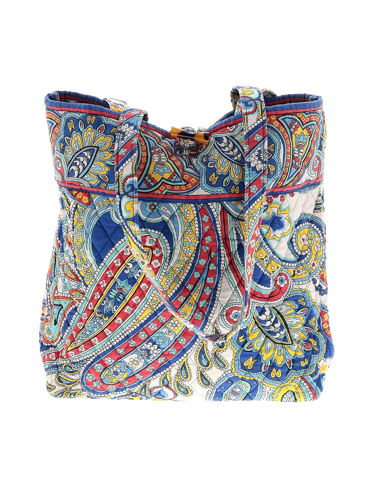 Vera Bradley 100% Cotton Paisley Blue Tote One size