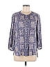 Akemi + Kin 100% Viscose Blue Purple 3/4 Sleeve Blouse Size M - photo 1