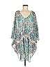 Bisou Bisou 100% Polyester Paisley Blue Casual Dress Size 8 - photo 1