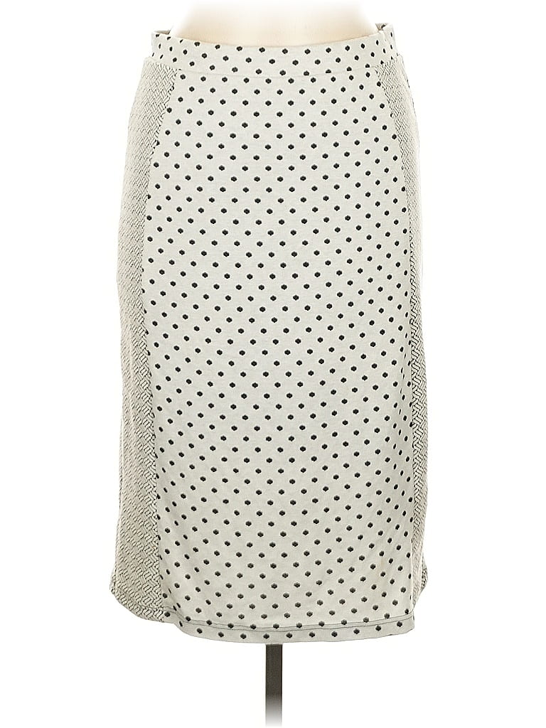 Gilli Polka Dots Ivory White Casual Skirt Size M - photo 1