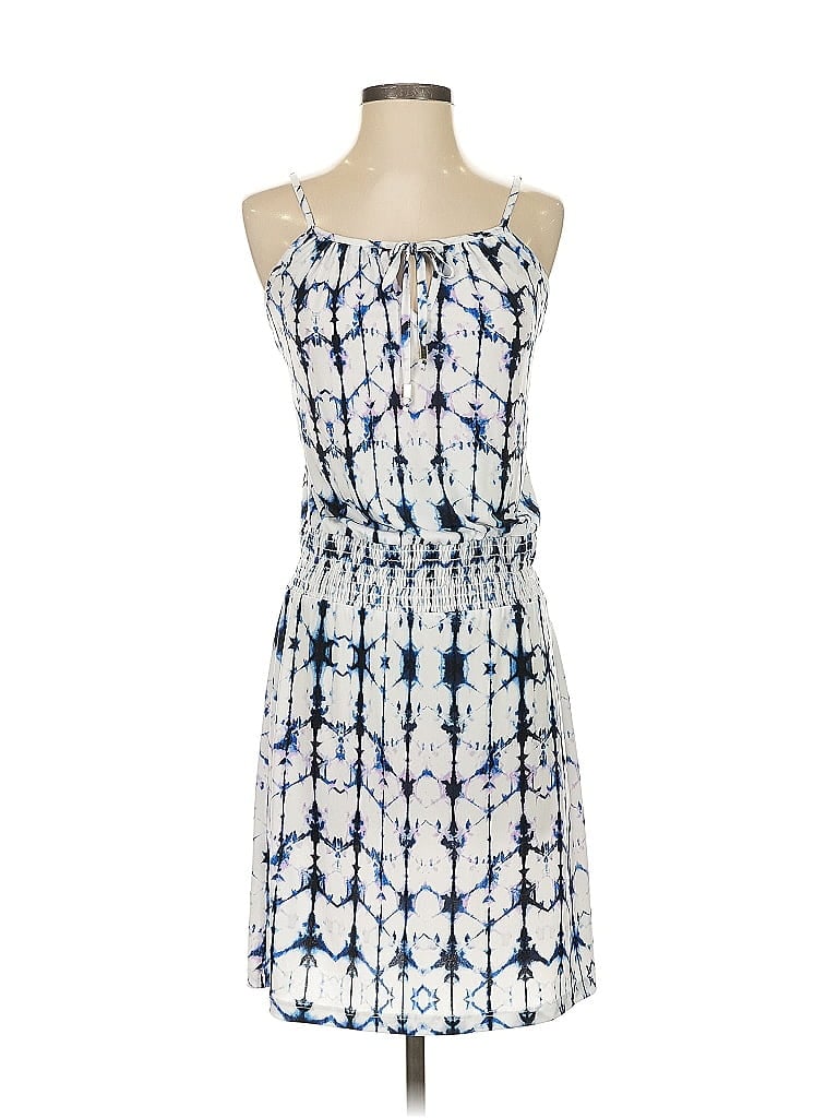 Veronica M. Print Blue Casual Dress Size XS - photo 1