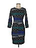 Victoria Sport Graphic Teal Cocktail Dress Size M - photo 1