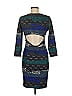 Victoria Sport Graphic Teal Cocktail Dress Size M - photo 2