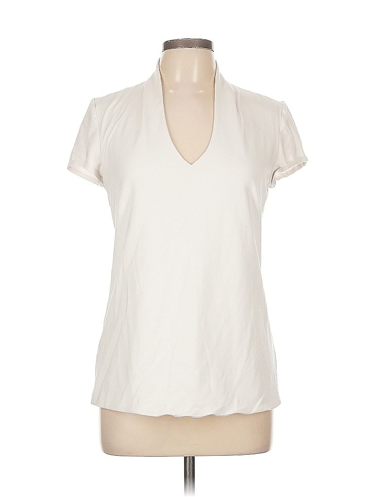 W by Worth Ivory Short Sleeve Blouse Size L - photo 1