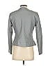 IMAN 100% Leather Gray Leather Jacket Size S - photo 2