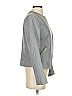 IMAN 100% Leather Gray Leather Jacket Size S - photo 4