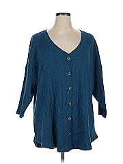 Natural Reflections 3/4 Sleeve Button Down Shirt