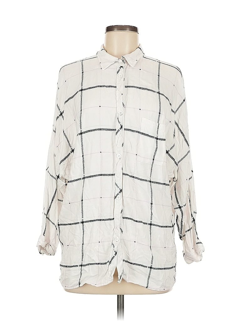 Pre-owned Two By Vince Camuto 3/4 Sleeve Blouse In White