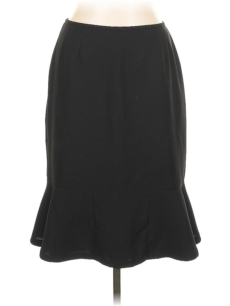 Le Suit 100% Polyester Solid Black Formal Skirt Size 10 - photo 1