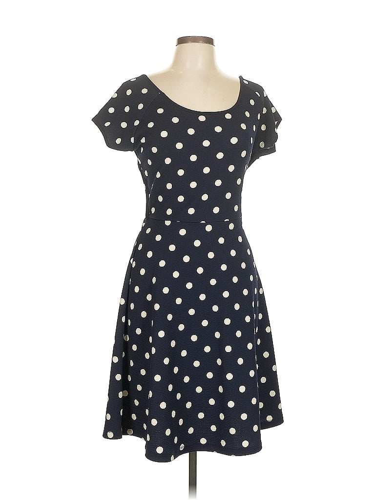 Gilli Polka Dots Black Casual Dress Size L - photo 1