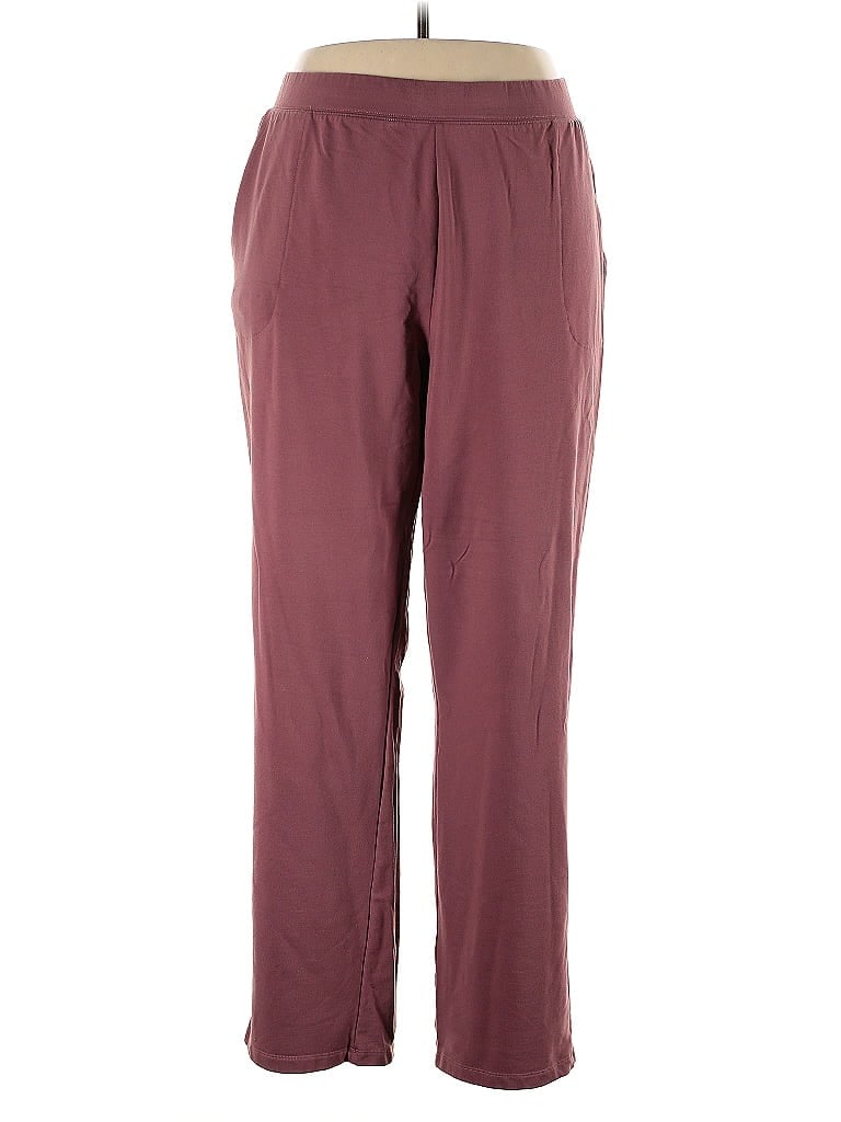 D&Co. Solid Burgundy Casual Pants Size XL - photo 1