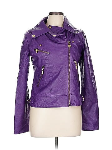 Dereon Bold Purple   Leather Jacket (view 1)