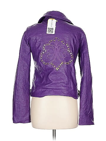 Dereon Bold Purple   Leather Jacket (view 2)