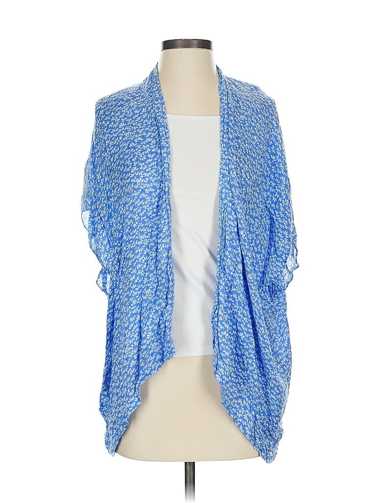 Pre-owned Ann Taylor Loft Kimono In Blue