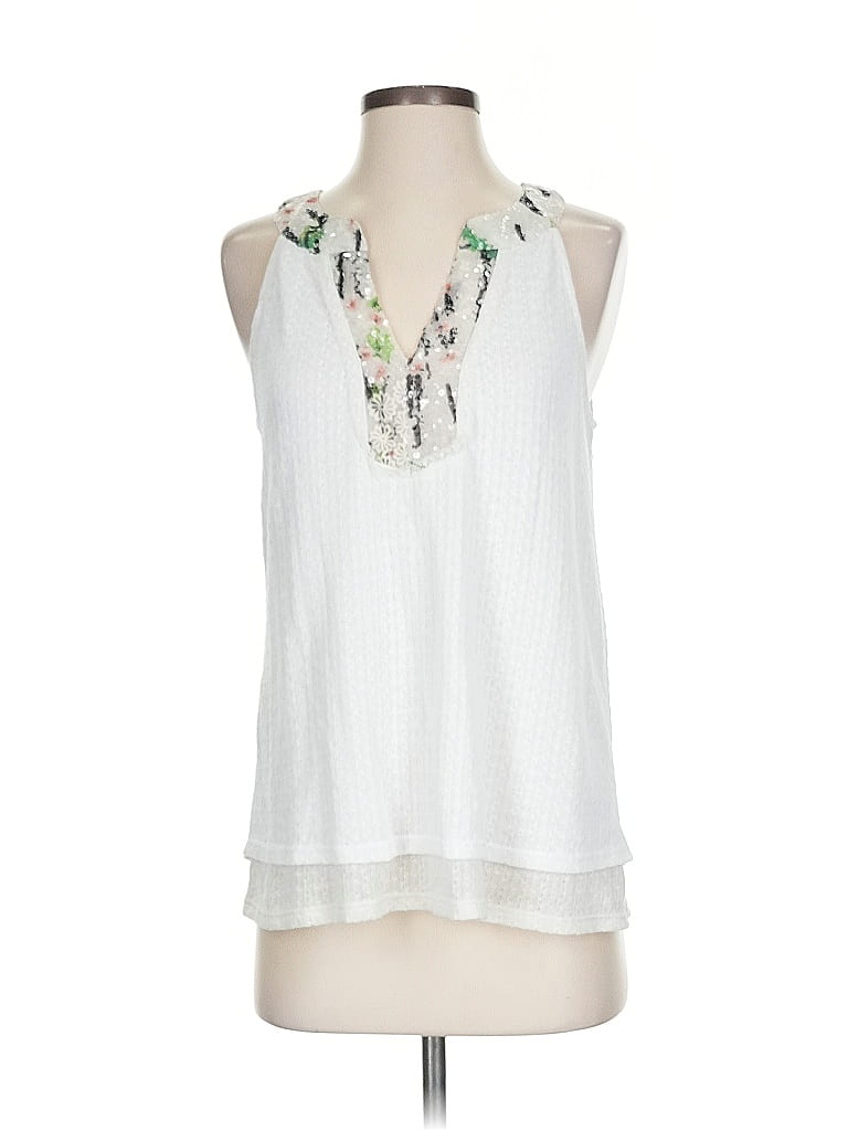 Tiny White Sleeveless Blouse Size S - photo 1
