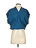 Frances Valentine Teal Short Sleeve Blouse Size XS - photo 1