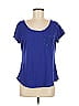 Soho Blue Short Sleeve Top Size M - photo 1