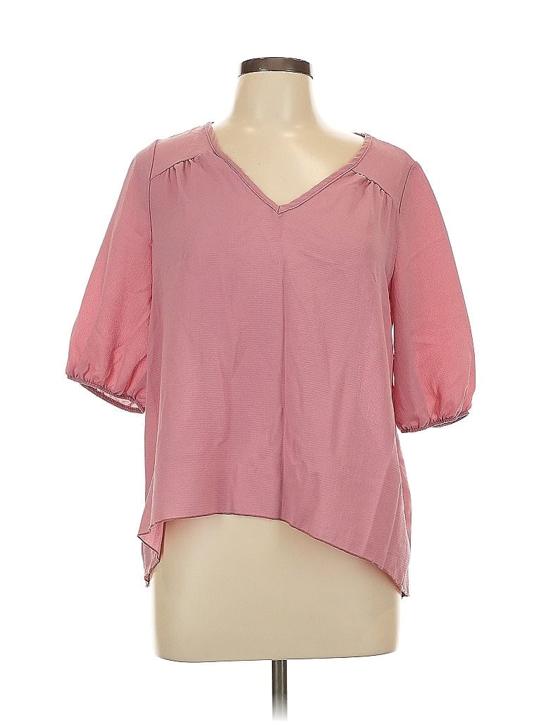 Assorted Brands 3/4 Sleeve Blouse In Pink