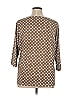 Susan Graver Polka Dots Brown 3/4 Sleeve T-Shirt Size 1X - photo 2