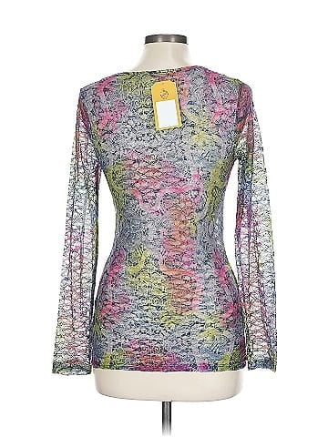 Mudd Vibrant Blue Lace Long Sleeve (view 2)