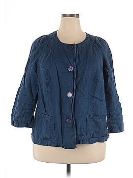 Jm Collection 3/4 Sleeve Button Down Shirt