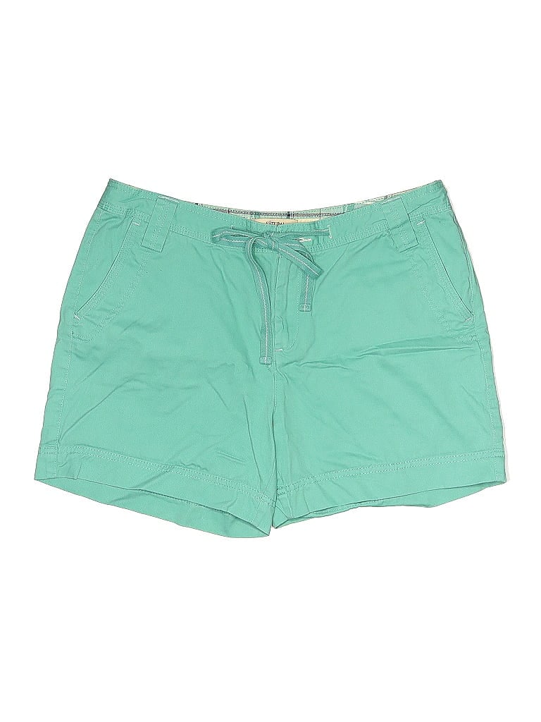 Natural Reflections 100% Cotton Solid Green Board Shorts Size 12 - photo 1