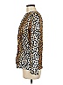 Fiji 100% Polyester Animal Print Gold Brown Leopard Print Polyester Blouse Size 8 - photo 4