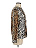 Fiji 100% Polyester Animal Print Gold Brown Leopard Print Polyester Blouse Size 8 - photo 3
