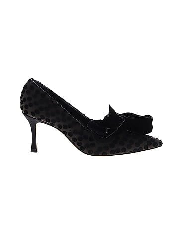 Manolo Blahnik Suede and Velvet Trim Polka-dot Pumps 80mm (view 1)
