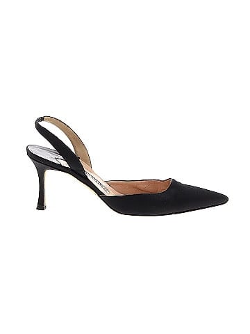 Manolo Blahnik Satin Carolyne Slingback Pumps (view 1)