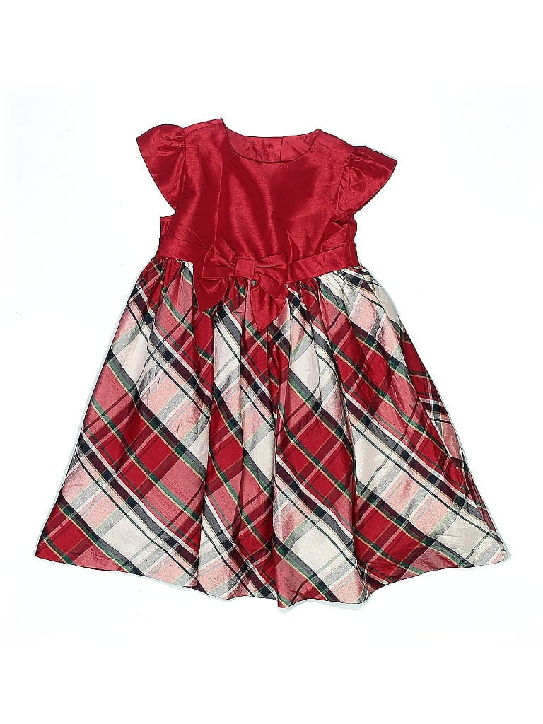 Gymboree 100% Polyester Argyle Red Dress Size 5T - photo 1