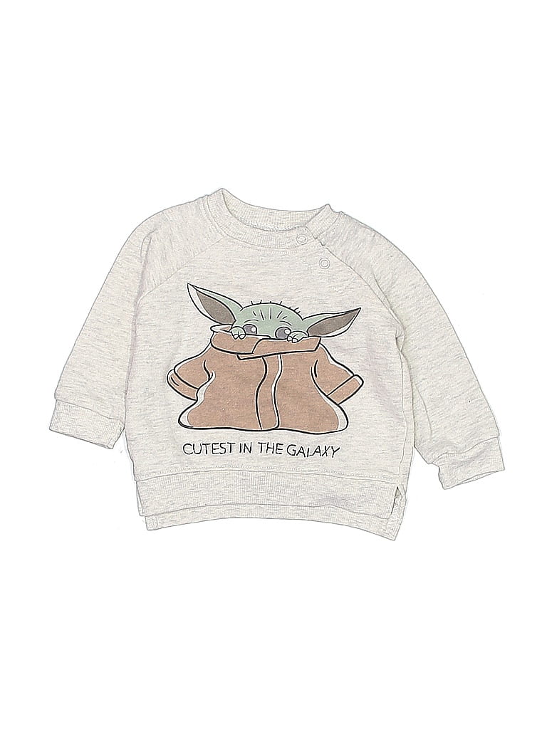 Star Wars Silver Pullover Sweater Size 0-3 mo - photo 1