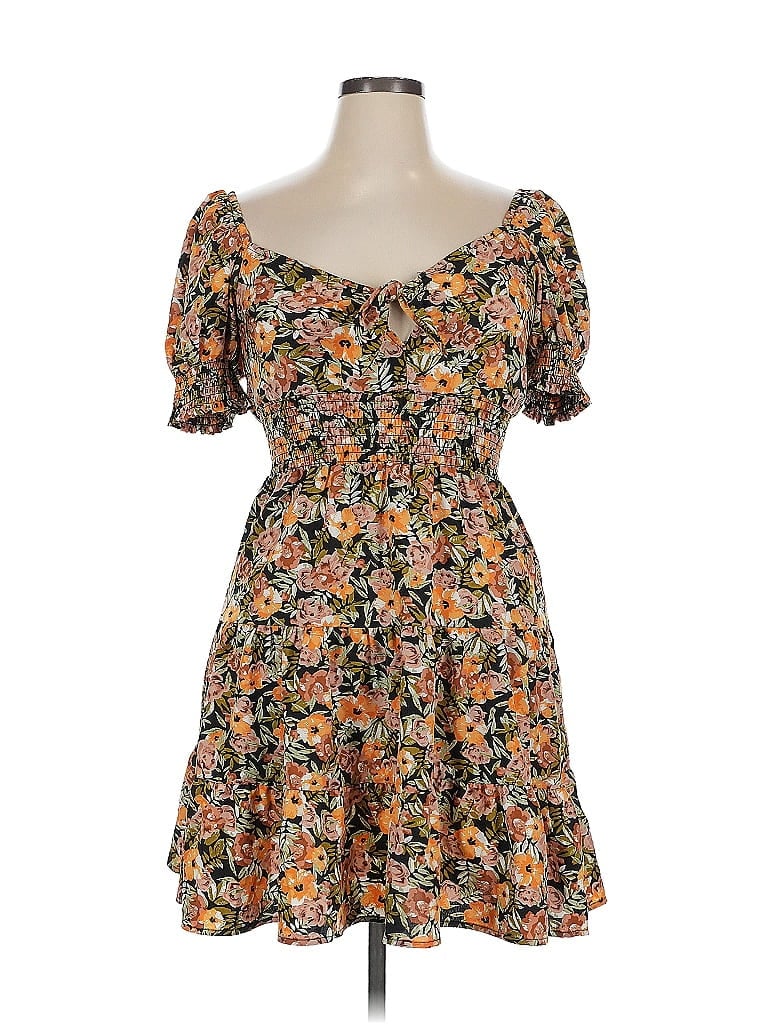 Pre-owned Dizzy Lizzy Casual Dress In Orange