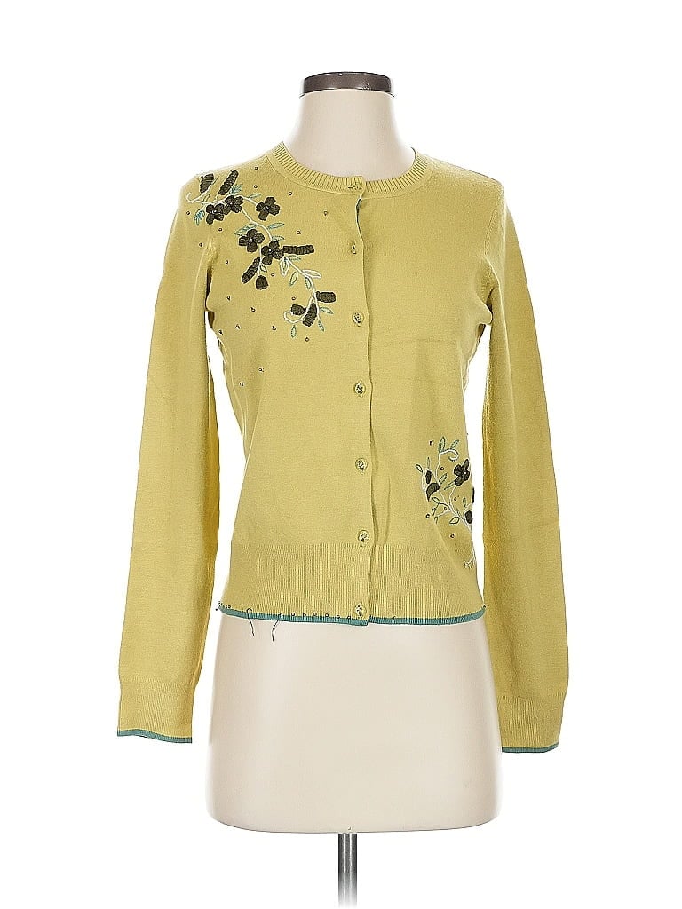 Pre-owned Cabi Cardigan Sweater In Yellow