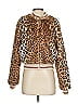 Spiritual Gangster 100% Polyester Animal Print Brown Faux Fur Jacket Size XS - photo 1