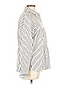Foxcroft Stripes Ivory Long Sleeve Blouse Size 10 - photo 4