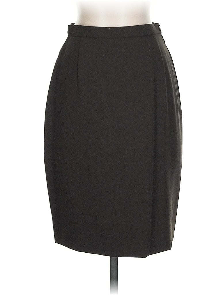 Giorgio Armani 100% Cupro Solid Brown Formal Skirt Size EU (IT) 38 / US 2 - photo 1