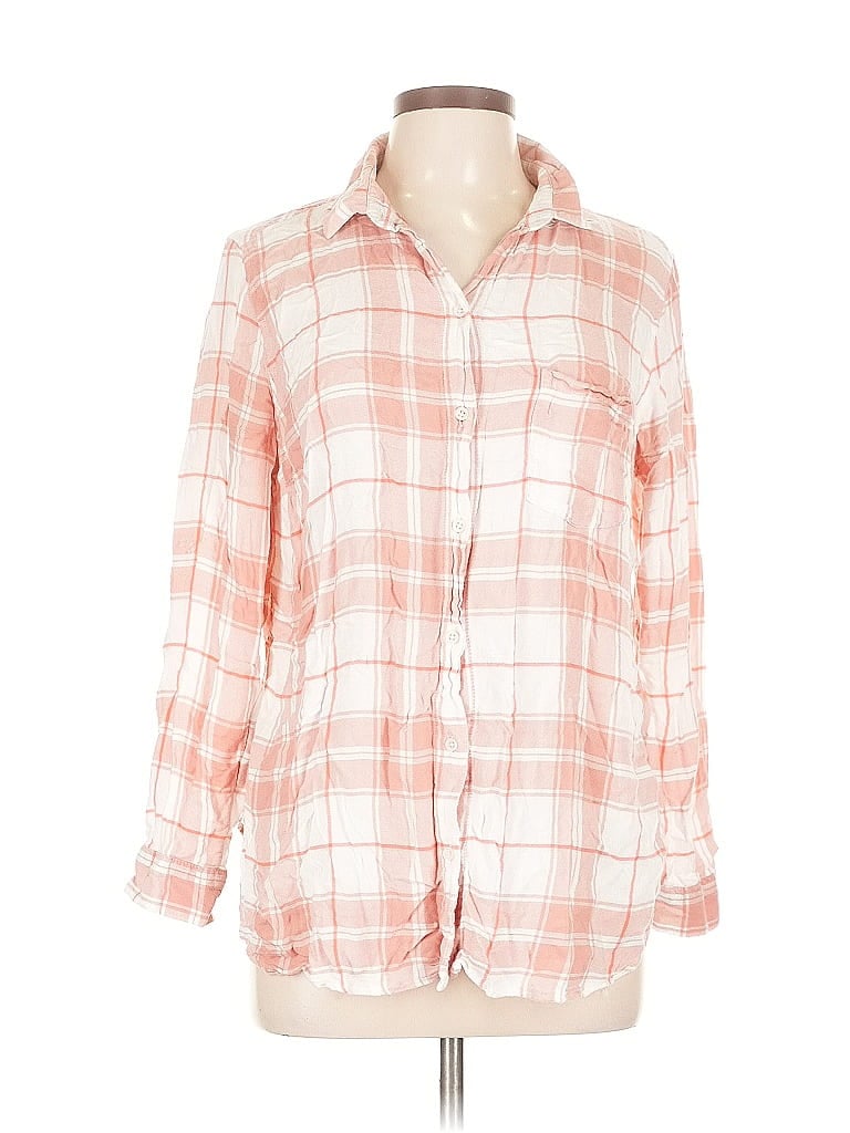 Pre-owned Old Navy Long Sleeve Button Down Shirt In Pink