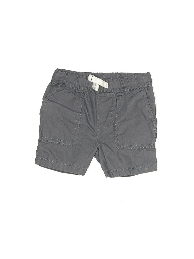 Carter's 100% Cotton Solid Gray Shorts 3-6 MO / 6 MO - photo 1